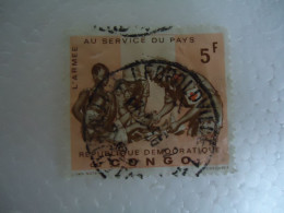 CONGO   USED ON PAPER   STAMPS  RED CROSS WITH POSTMARK - Andere & Zonder Classificatie