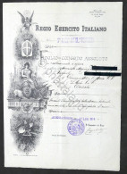 Regio Esercito Italiano - Foglio Di Congedo Assoluto - Alessandria - 1914 - Documents