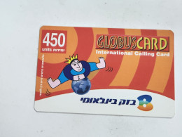 ISRAEL-(BEZ-INTER-049A)GLOBUS CARD-logo Second-bezeq International(1085)(30.04.03)(642544542039)(card Board)used Card - Israel