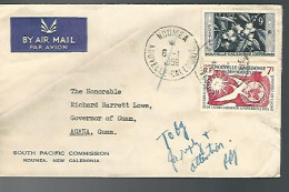 57989) France New Caledonia 1959 Postmark Cancel Air Mail - Lettres & Documents