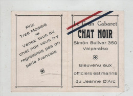 Cabaret Chat Noir Valparaiso Officiers Marins Du Jeanne D'Arc Matafs Filles Liqueurs Nuits Viennoises - Andere & Zonder Classificatie