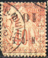 NOUVELLE CALEDONIE NEW NUOVA CALEDONIA 1891 18922 VARIETY SURCHARGED FRENCH COLONIES 10c On 40c USED USATO OBLITERE' - Gebraucht