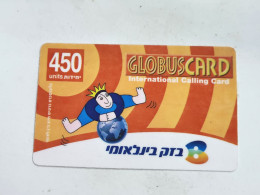 ISRAEL-(BEZ-INTER-049C)GLOBUS CARD-logo Second-bezeq International(1093)(not Date)(587788051153)(card Plastic)used Card - Israel