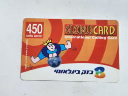 ISRAEL(BEZ-INTER-049C1)GLOBUS CARD Logo Second-bezeq International(1101)(30.9.2003)(374410190186)(card Board)used Card - Israel