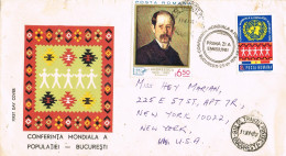50026. Carta BUCURESTI (Rumania) 1974. Fechador Tranzit Postal To New York - Brieven En Documenten