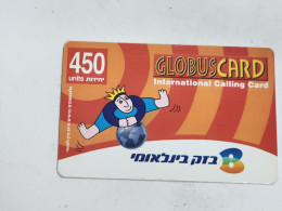 ISRAEL-(BEZ-INTER-049D)GLOBUS CARD Logo Second-bezeq International(1103)(31.10.2003)(371261881368)(card Board)used Card - Israel