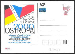 Repubblica Ceca/Czech Republic/République Tchèque: Intero, Stationery, Entier, "Ostropa 2000" - Esposizioni Filateliche