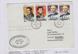 British Antarctic Territory (BAT) Ca RRS John Biscoe Ca Rothera Base, Ca Rothera 28.12.1982 (TR175B) - Covers & Documents