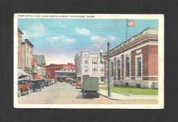 Maine Biddeford - C.P.A.   On Washington Street Post Office And Nice Old Cars - Postmarked 1941 And Nice Stamp - Portland