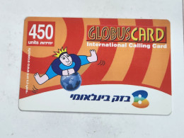 ISRAEL(BEZ-INTER-049G)GLOBUS CARD Logo Second-bezeq International(1111)(31.01.2004)(275547514045)(card Board) Used Card - Israel