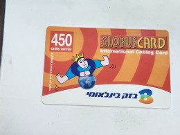 ISRAEL(BEZ-INTER-049H)GLOBUS CARD Logo Second-bezeq International(1115)(31.03.2004)(861080680073)(card Board) Used Card - Israel