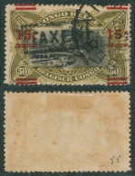 Congo Belge - TX55 Obl S.C. (Albertville, Partiel) + Variété De Surcharge 15C Rouge ! - Used Stamps