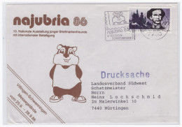 Motiv (003873) Bund Messebrief Najubria 1986, Gelaufen Nach Nürtingen - Esposizioni Filateliche