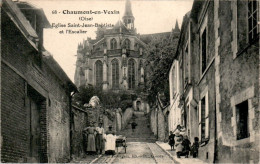 Chaumont-en-Vexin Eglise Saint-Jean-Baptiste Church Oise 60240 N°68 Dos Vert En B.Etat - Chaumont En Vexin