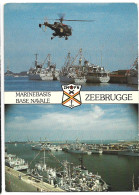 Zeebrugge Foto Prentkaart Marinebasis Helicopter Base Navale Haven Marine Schepen Htje - Zeebrugge