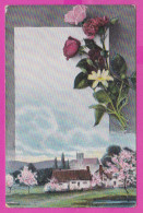 291590 / Art Painter  Happy Spring Happy Holiday !  House Blossoming Trees Photomontage Flowers Roses PC L&P 5832/III - Verzamelingen & Kavels