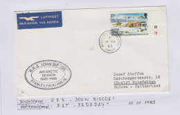 British Antarctic Territory (BAT) Ca RRS John Biscoe,Ca Faraday 11 NO 1985 (TR177A) - Cartas & Documentos