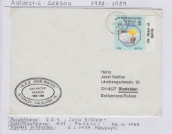 British Antarctic Territory (BAT) Ca RRS John Biscoe,Ca Faraday NO 26 1988 (TR177C) - Storia Postale
