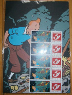 Set écriture Tintin / Kuifje : Duostamps + Papier - Sonstige & Ohne Zuordnung