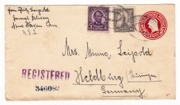 Cover Registered 1931 New Haven Connecticut Fritz Leipold Washington Heldburg Germany Deutschland New York Foreign - 1921-40