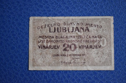 Banknotes  Yugoslavia 20 Vinarjev Ljubljana 1920 - Yougoslavie