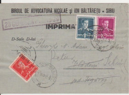 WW2 Cover 1943 Censorship, Commercial Office Lawyer, King Mihai ROMANIA - 2. Weltkrieg (Briefe)