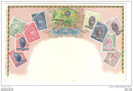 CARTE PHILATELIQUE DEPOSEE OTTMAR ZIEHER BRASIL BRAZIL BRASILIA Stamps On Postcards HERALDRY EMBOSSED Unused - Autres