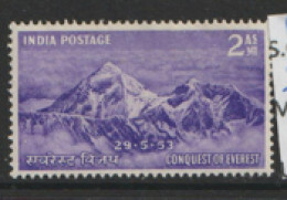India  1953 SG  344  Everest Conquest   Mounted Mint  - Oblitérés