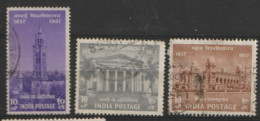 India  1957 SG  392-4   Indian Universities    Fine Used   - Used Stamps