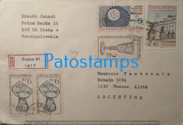 205515 CZECH REPUBLIC PRAHA COVER CANCEL REGISTERED CIRCULATED TO ARGENTINA NO POSTAL POSTCARD - Other & Unclassified