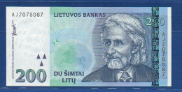 LITHUANIA - P.63 – 200 Litų 1997 UNC, S/n AJ7078087 - Lituania