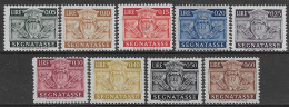 San Marino 1945 Segnatasse Stemma 9val Sa N.S65-S73 Nuovi MH * - Timbres-taxe