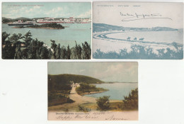 Bermuda - 3 Old Postcards - On The Bridle Path , South Shore \ Hamilton , Harrington Sound \ S.S. Bermudian - Bermudes