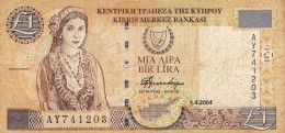 CYPRUS (GREECE) 1 POUND 2004 F P-60d  "free Shipping Via Regular Air Mail (buyer Risk)" - Zypern