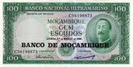 Mozambique 100 Escudos ND (1976 - Old Date 27.3.1961) UNC P-117a "free Shipping Via Regular Air Mail (buyer Risk)" - Mozambico