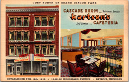 Michigan Detroit Kartsen's Cafeteria Showing Cascade Room Curteich - Detroit
