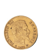 Second-Empire-5 Francs Or Napoléon III Tête Laurée 1860 Paris - 5 Francs (gold)