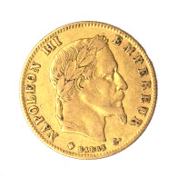 Second-Empire-5 Francs Or Napoléon III Tête Laurée 1868 Strasbourg - 5 Francs (gold)