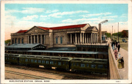 Nebraska Omaha Burlington Station Trains Curteich - Omaha