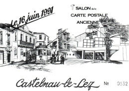 CASTELNAU Le LEZ 1er Salon Carte Postale Ancienne 1991 - Castelnau Le Lez
