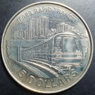 Singapore Commemorative Mass Rapid Transit 5 Dollars 1989 UNC - Singapur