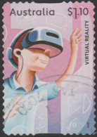 AUSTRALIA DIE-CUT- USED 2021 $1.10 Stamp Collecting Month: "Full Steam Ahead" - Virtual Reality - Used Stamps