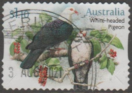 AUSTRALIA DIE-CUT- USED 2021 $1.10 Doves And Pigeons - White-Headed Pigeon - Usados