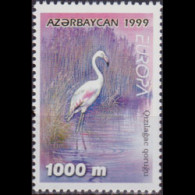 AZERBAIJAN 1999 - Scott# 686 Rose Flamingo 1000m MNH - Azerbaïdjan