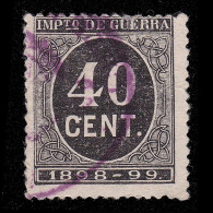 Alfonso XIII.1898.CIFRA.40c.Uso Fiscal.Alemany 26 - Usados