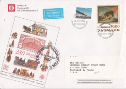 Denmark Hafnia 87 Cover With Mi 820 + 839 - Lettres & Documents