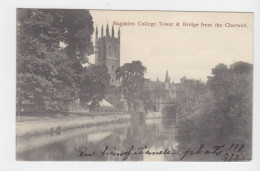 Oxford - Magdalen College Tower & Bridge From The Cherwell - Oxford