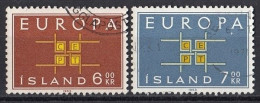 ICELAND 373-374,used,falc Hinged - Usati