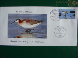 SPM/SAINT PIERRE ET MIQUELON FDC OISEAU PHALAROPE DE WILSON - FDC