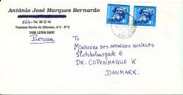 Portugal Cover Sent To Denmark Leiria 7-1-1993 - Covers & Documents